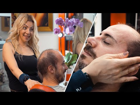 GIRL MASSAGES me while WISPERING | SLEEP with me | ASMR Barber