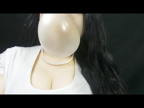 ASMR Chewing Gum Blowing Bubbles , Kissing Sounds