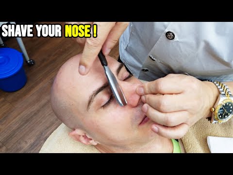 SHAVE your NOSE 👃 ASMR KOREAN FACE SHAVE