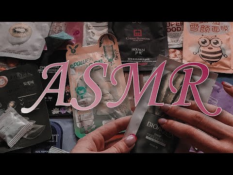 ASMR face mask collection| tapping and scratching