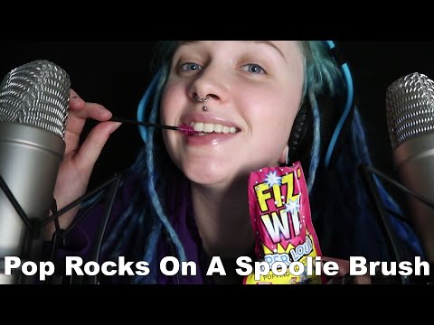 ASMR | Pop Rocks On A Spoolie Brush [Double Mouth Sound Tingles]