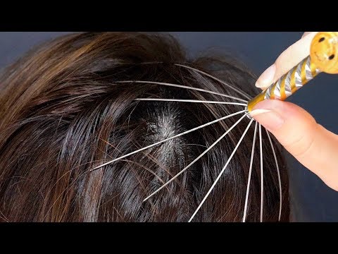 ASMR Sensitive Hair and Scalp (4K 60fps, Brushing, Massage)