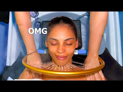 ASMR: Super Relaxing Head Spa Water Massage!