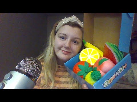 ASMR- Chewing on Squishies with Blue Yeti! (unboxing and lofi)