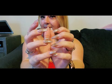 ASMR | Nail on Nail Tapping | Long Acrylic Nails