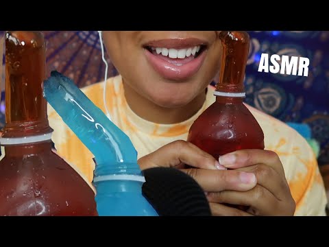 ASMR |  Honey Jelly Water Bottle Eating Sounds Part 2!