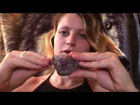 ASMR Reiki : amethyst Crystal cleansing session : insomnia, eyes, nervous system and crown chakra