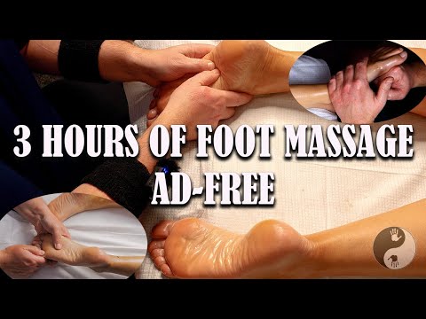 ASMR Over 3 hours Of Foot Massage to help you SLEEEP! with soothing music [No Talking][No Adverts]
