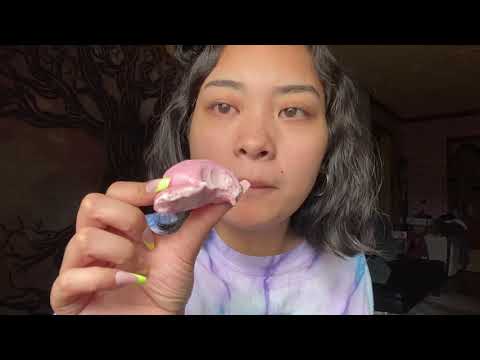 ASMR Eating Mochi Ice Cream (mouth sounds)