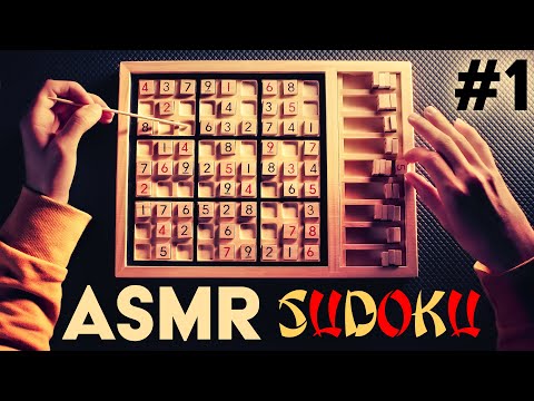 ASMR PUZZLE Wooden Sudoku Solving (n°1) 😴English WHISPERING