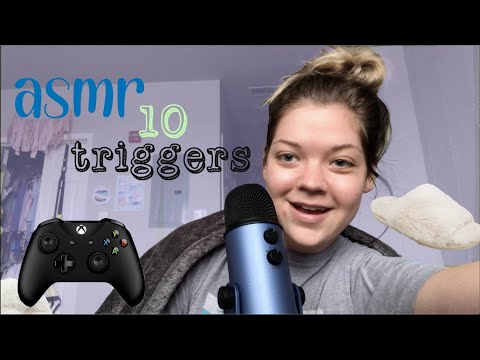 trigger assortment asmr ~10 relaxing triggers (hand movements, clicky whisper, inaudible, scratching