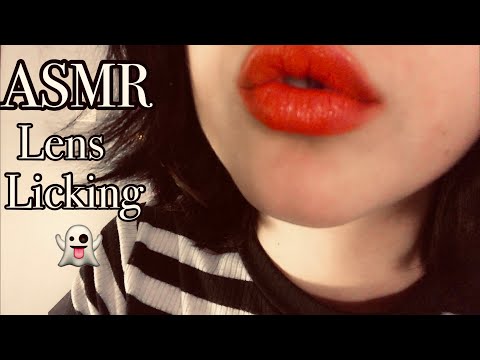 ASMR Lens Licking & Finger Fluttering😴