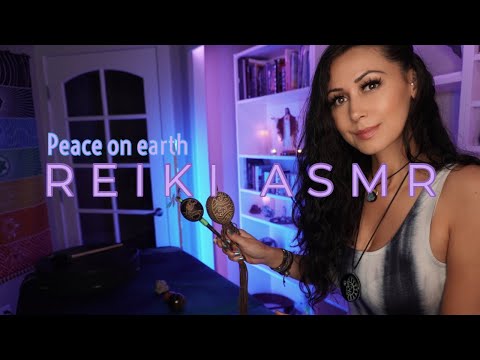 Asmr Reiki | Release Fear and Worry | Create Peace On Earth | Family Of Light | Rattle & Drumming