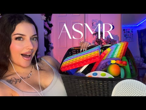 ASMR ~ fidget toys! (tapping, clicking, squishy sounds, whispering)