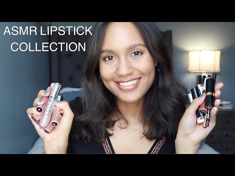 ASMR - Lipstick and Lipgloss Collection with Application