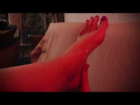 ASMR foot massage with cream