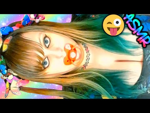 ASMR 👅 Pacifier Sucking ♡ Pacifier Licking, Wet Mouth Sounds, Kissing, Tapping, Relaxing, Cute ♡