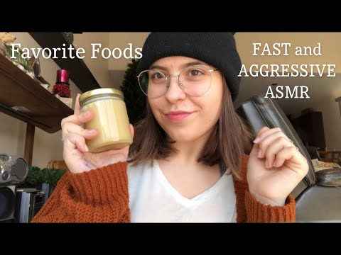 ASMR FAST and AGGRESSIVE Tapping and Scratching on my Favorite Snacks