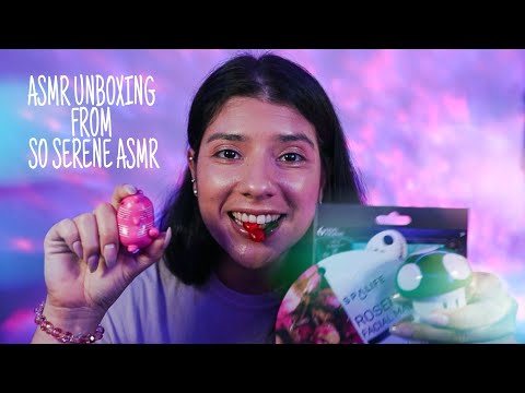 ASMR UNBOXING - OPENING A MYSTERY BOX FROM @SO Serene (COLLAB)