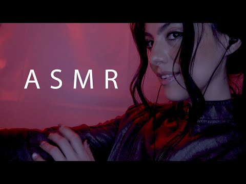ASMR Jacket sounds PT 1 | leather tapping, leather scratching, crinkly noises