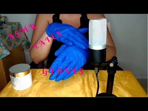 ASMR LATEX GLOVES LAYERED WITH AND WITHOUT LOTION