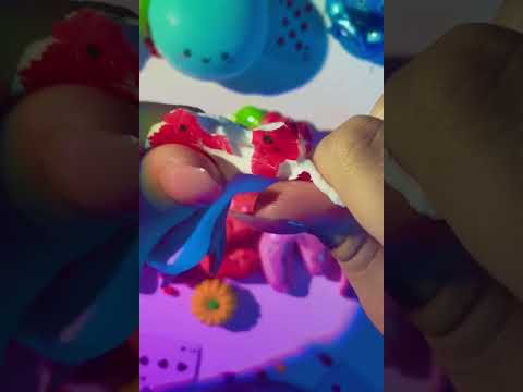 ASMR/ Strawberry Clay Cracking 🍓