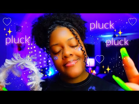 ASMR | Plucking/Flicking Away Bad Energy♡✨Emptying Your Brain 🧠 (Camera Tapping, Hand Movements..💜)