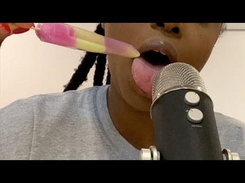ASMR Satisfying Mic and Popsicle Licking