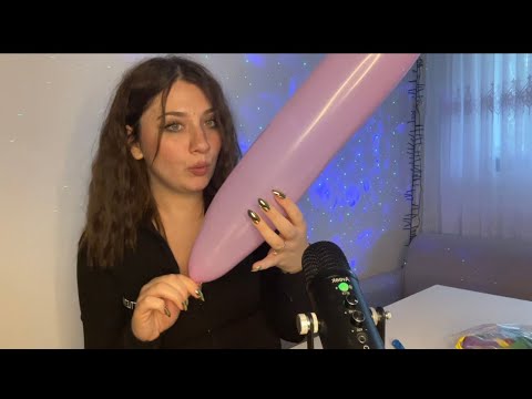 ASMR | Inflating And Popping Balloons With My Nails 💅 🎈🎈😈, ASMR Sounds 💋💋❤️ (Requested)