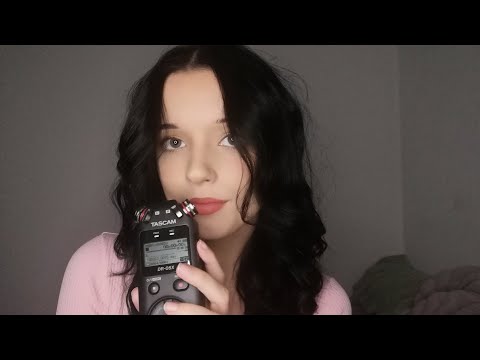 ASMR | Tascam Mic Clicky Trigger Words & mouth sounds (+ base tapping)