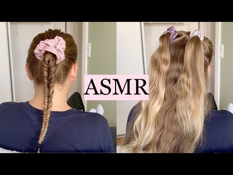 ASMR | *tingly* hair play with some cute hair styling, hair brushing & spraying 💕 (no talking)