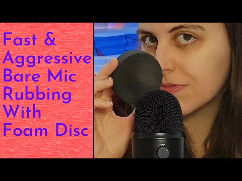 ASMR Fast & Aggressive Blue Yeti Mic Rubbing With Foam Pad (Highly Requested) - No Talking