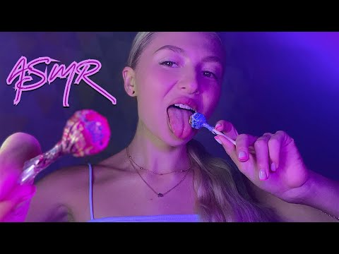 ASMR LOLLIPOP/ Sucking/Licking 2 mini lollipop/eating/not talkings/ АСМР ЧупаЧупс