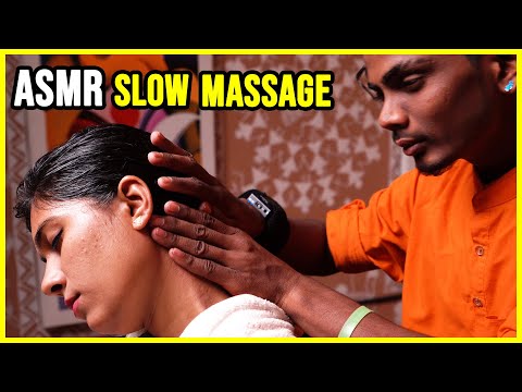 SLOW HEAD, ARMS, and NECK MASSAGE with HAIR STROKING 🟡 WRIST CRACKING 🟡 By RAVINDRA
