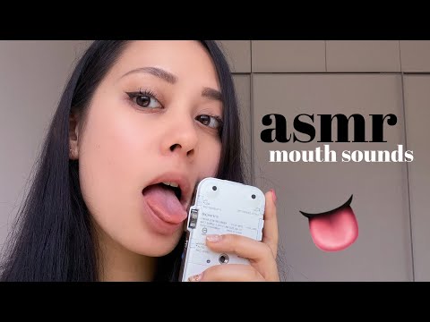 ASMR 💋 Ear to Ear Mouth Sounds (+ hand movements, whispering, tongue fluttering, kisses)