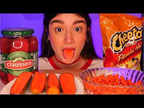 ASMR Let's Eat! | ~Pickles & Cheetos~ *INTENSE MOUTH/CRUNCH/CHEWING SOUNDS*