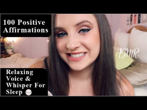 100 Positive Affirmations | Relaxing Voice & Whisper | ASMR Reading U Quotes | For Sleep/Relaxation
