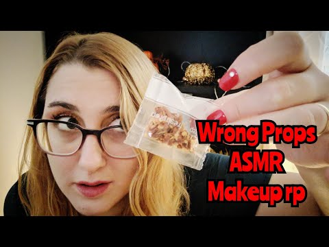 ASMR Fast & Chaotic Makeup Roleplay Extremely Wrong Props