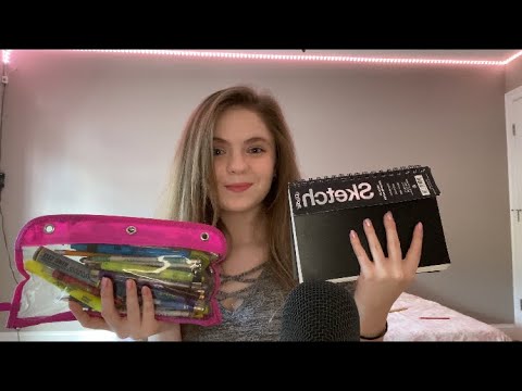 ASMR tapping on Drawing / Art supplies ❤️🎨