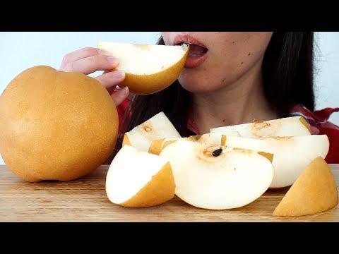 ASMR Eating Sounds: Giant Korean Pear (No Talking)