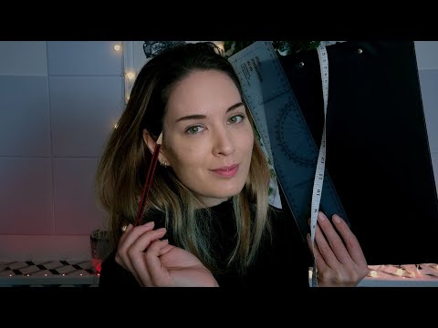 ASMR | Measuring You & Drawing Your Portrait Until You Fall Asleep | Drawing Sounds