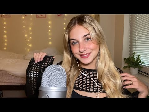 ASMR Body Triggers 🖤 Shirt Scratching, Nail Tapping, Skin Scratching, Jewelry Sounds, Whispering