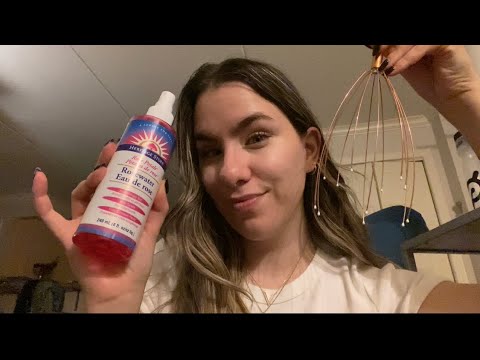 ASMR pampering you at our sleepover