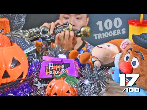 100 Triggers in 1 MINUTE ASMR: Halloween Edition