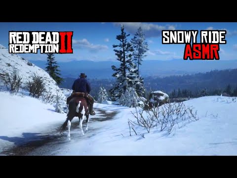 Red Dead ASMR 🐴 Riding Through Crunchy Snow 🏔️ Ear to Ear Whispers