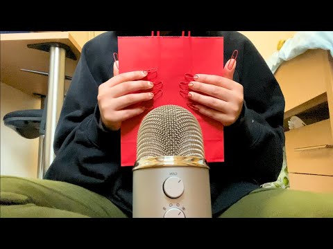 ASMR Tapping & Scratching on Random Red Objects with Paperclip Nails 💅🔴