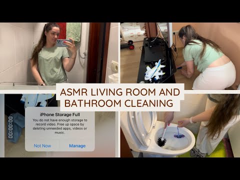 ASMR Clean with Me: Living Room and Guest’s Bathroom Edition