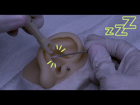 [ASMR] Multiple Ear Piercings | Sleepy & Satisfying