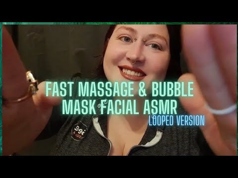 ASMR Fast & Aggressive Facial Treatment 🖤💤 Personal Attention Arms, Neck & Face Massage- Looped