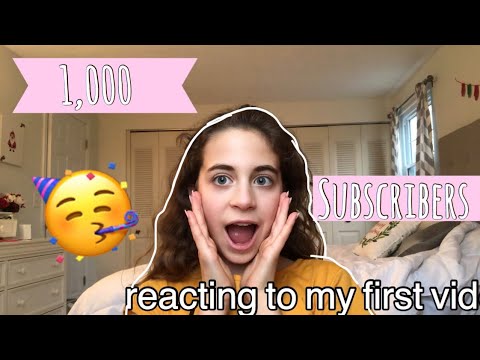 Reacting to my FIRST VIDEO!!! + Q and A- 1,000 subs!